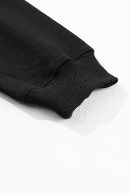 Black Every Thing Glitter Letter Christmas Sweatshirt