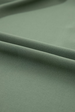 Mist Green Ruffle Trim Sleeve V Neck Pocketed Mini Dress