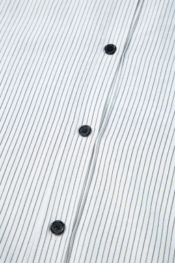 Black Stripe Roll-tab Sleeve Pocketed Tunic Shirt Shacket