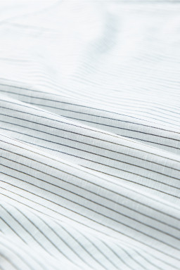 Black Stripe Roll-tab Sleeve Pocketed Tunic Shirt Shacket