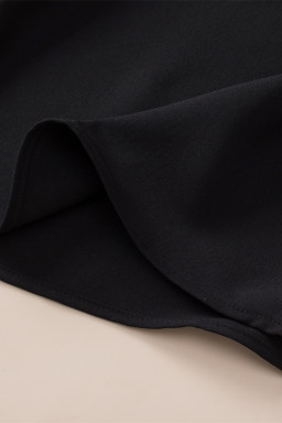 Black Bohemian Crochet Sleeveless Tunic Top