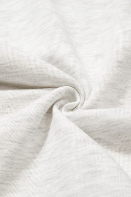 White Solid Color Ruffle Hem Mini Sweatshirt Dress