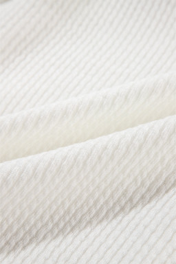 White Rib Textured Pocket Jacket