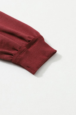 Red Mineral Wash Twist Backless Oversized Sweatshirt