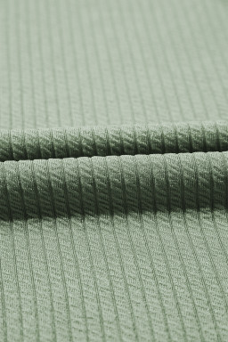 Clearly Aqua Pocketed Ribbed Long Sleeve Top