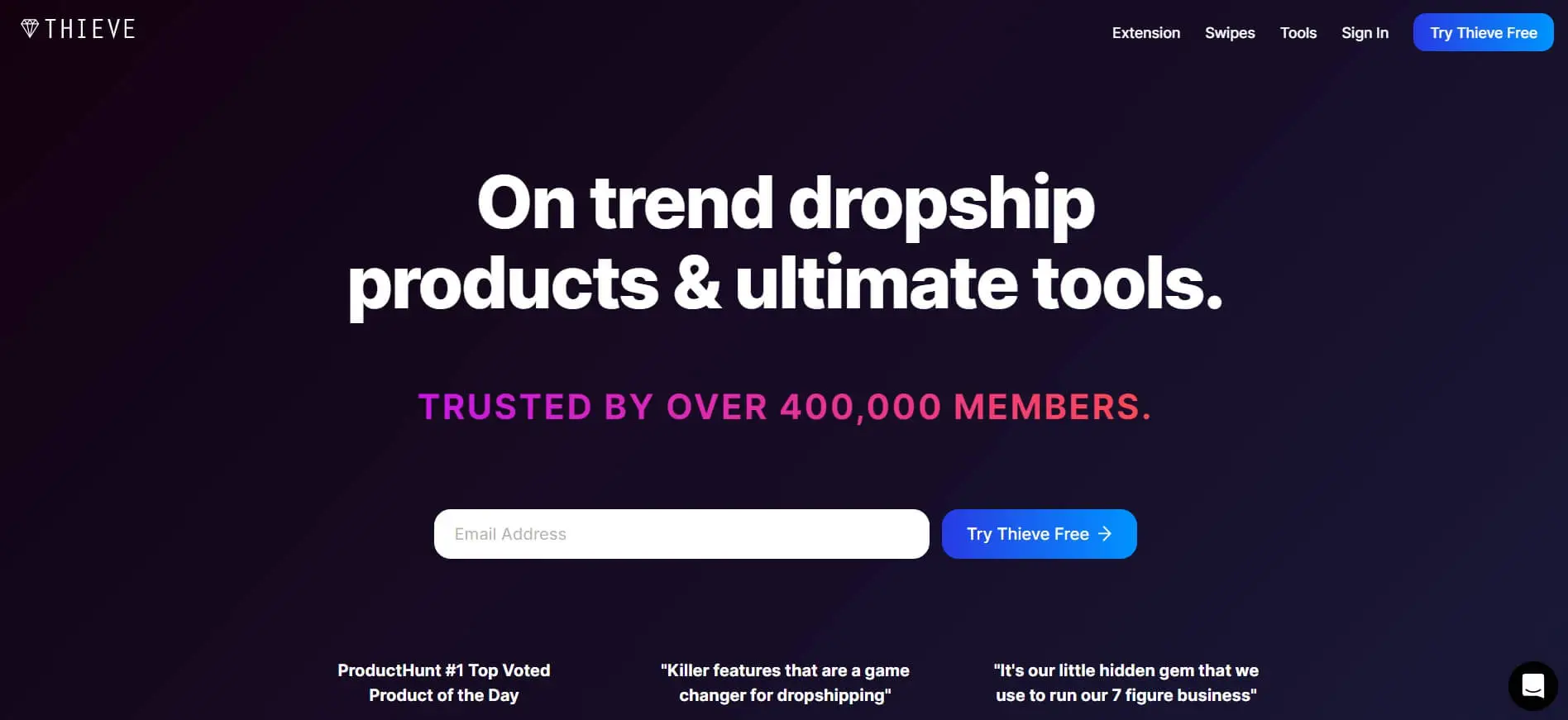 Dropshipping Product Research Tool - Thieve