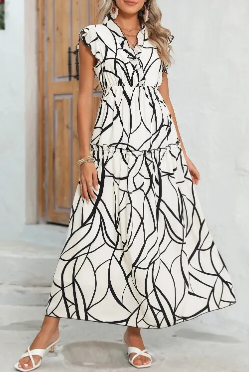 ruffle maxi dress