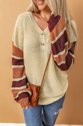 Striped Drop Shoulder Sweater