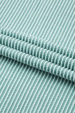 Iceland Blue Ribbed Textured Loose Fit Tee & Shorts Set