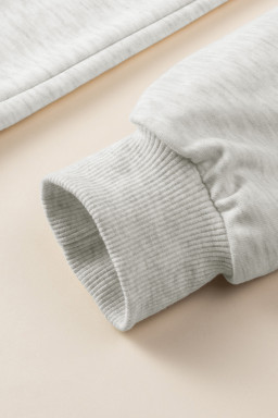 White Solid Color Ruffle Hem Mini Sweatshirt Dress