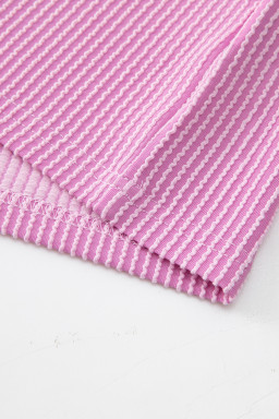 Phalaenopsis Colorblock Corded Texture Short Set