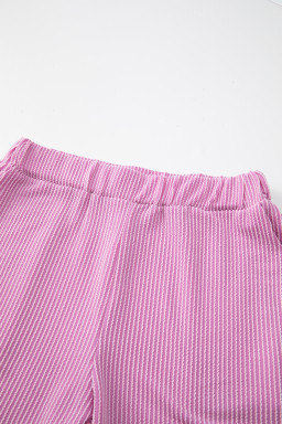 Phalaenopsis Colorblock Corded Texture Short Set