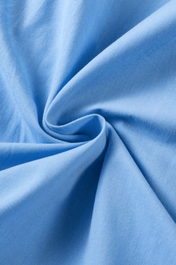 Beau Blue Flutter Sleeve V Neck Ric Rac Tiered Dress