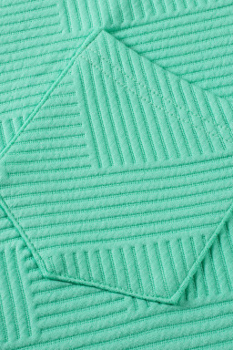 Mint Green Plain Textured Pocketed Mini Dress