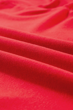 Red Solid Color Classic Crewneck Pullover Sweatshirt