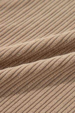 Gray Morn Plain Pocketed Loose Fit Corduroy Overalls