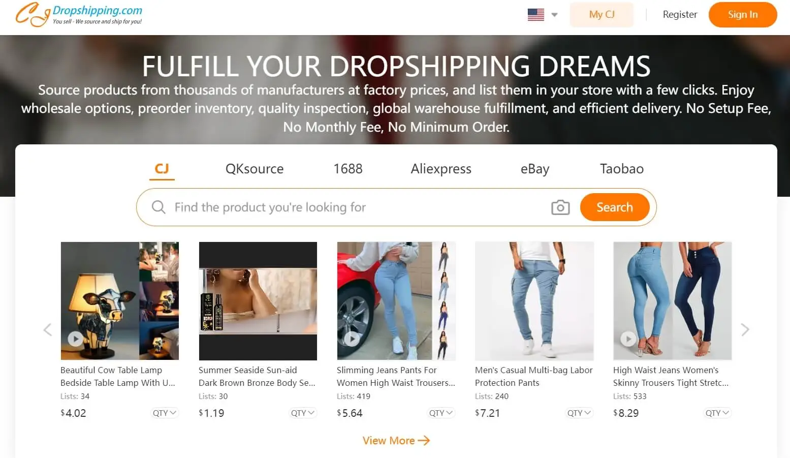 CJ Dropshipping Alternative Sites