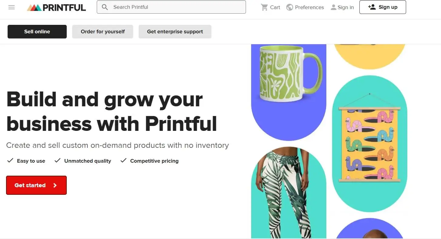CJ Dropshipping Alternative Sites - Printful