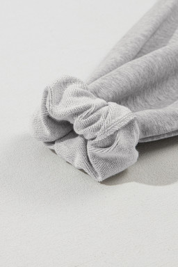 Light Grey Kangaroo Pocket Half Zipper Oversized Hoodie