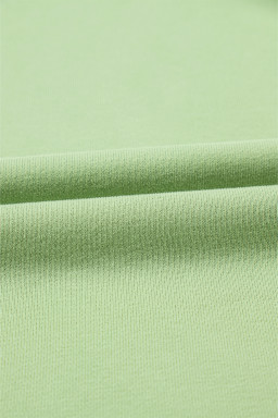 Smoke Green Kangaroo Pocket Half Zipper Oversized Hoodie