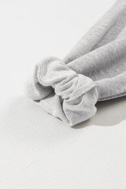 Light Grey Kangaroo Pocket Half Zipper Oversized Hoodie