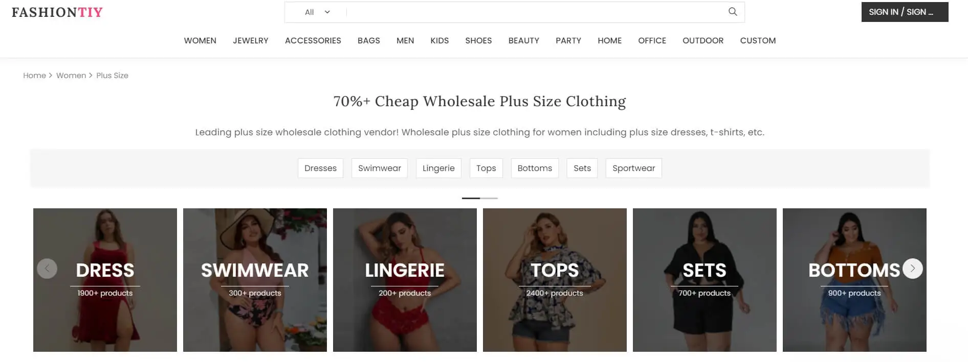 Plus Size Clothing Vendor - FashionTIY