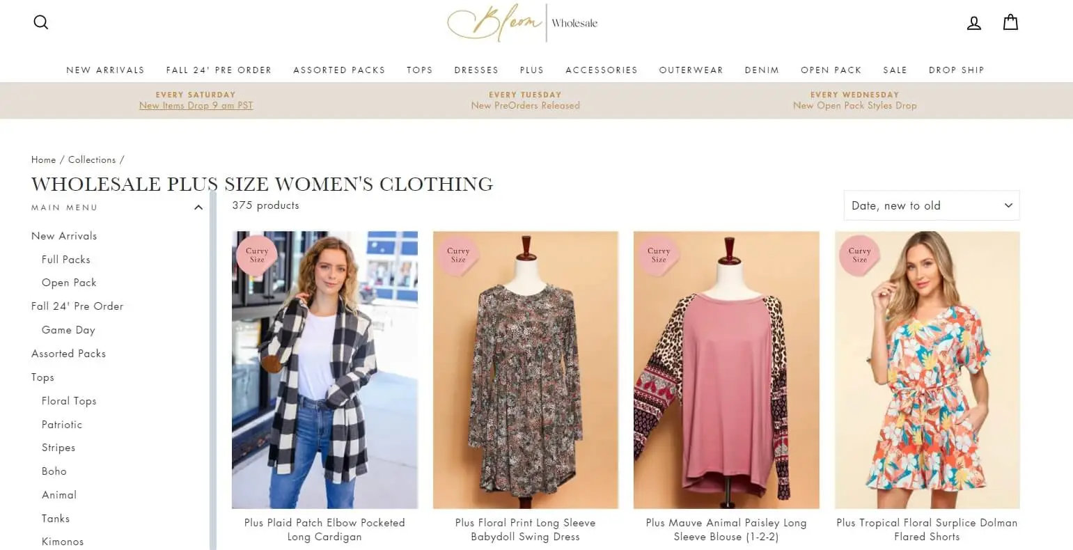 Plus Size Clothing Vendor - Bloom Wholesale