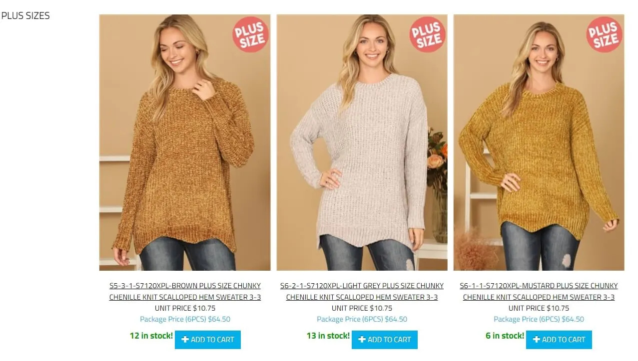 Plus Size Clothing Vendor - Wholesale Fashion Square