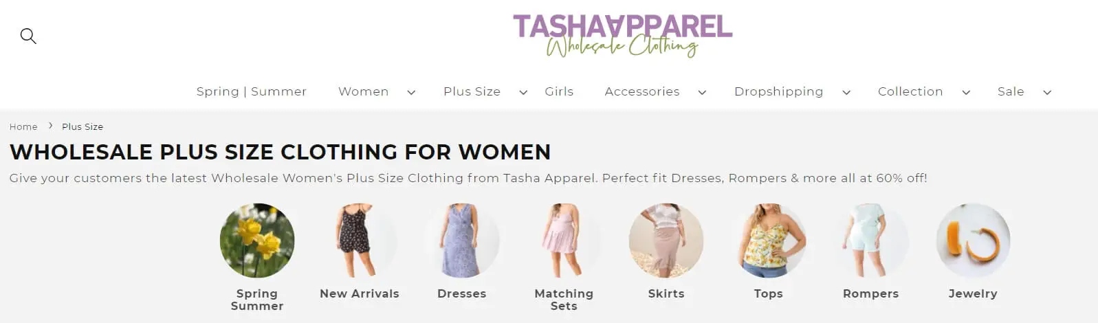 Plus Size Clothing Vendor - Tasha Apparel