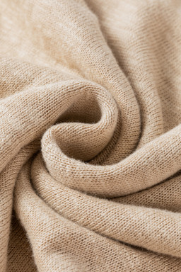 Smoke Gray Round Neck Short Raglan Sleeve Knitted T-shirt