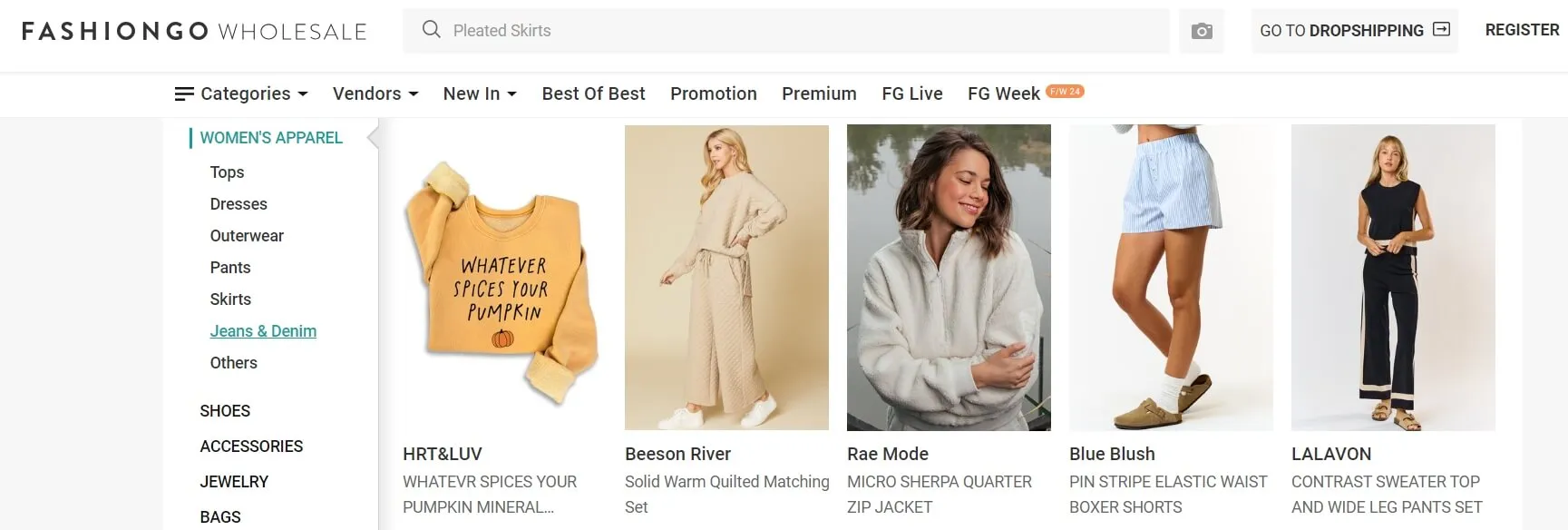 Faire Alternative Supplier - FashionGo
