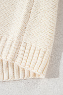 Gold Flame Colorblock Pocket Drop Shoulder Sweater