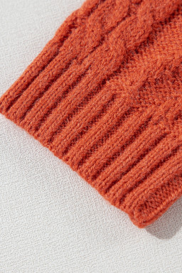 Gold Flame Colorblock Pocket Drop Shoulder Sweater