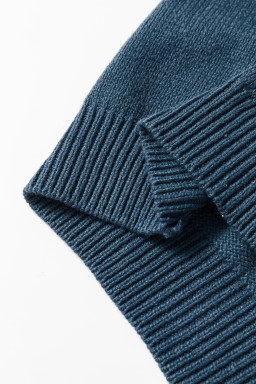 Real Teal Hollow Knit Drop Shoulder Cardigan