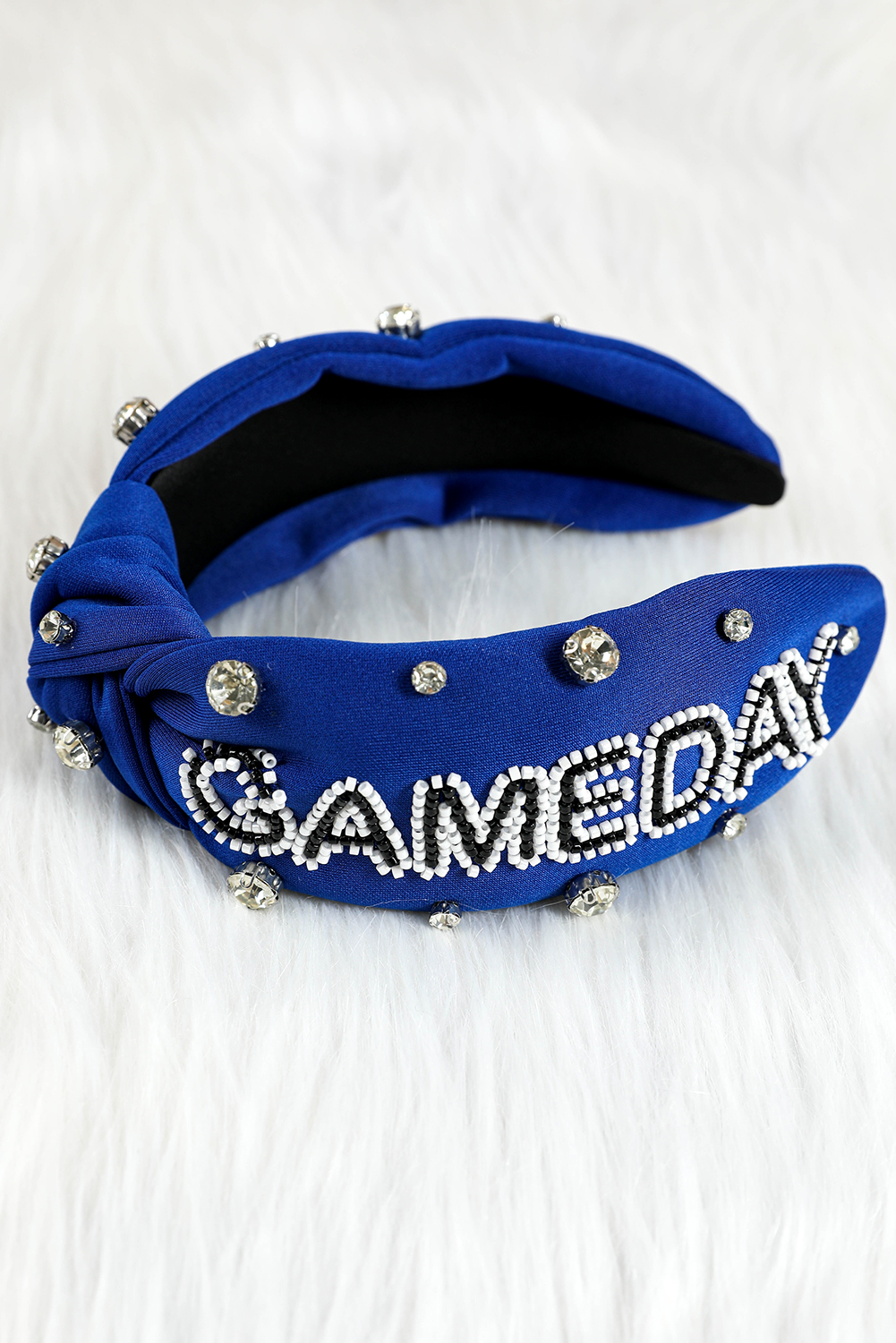 Trend Alert Rhinestone Headband In Sky Blue