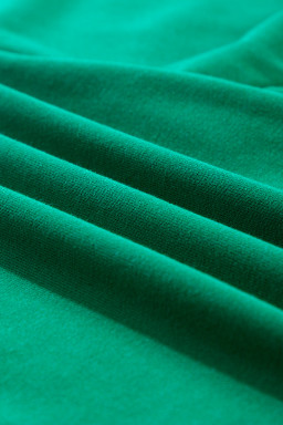 Bright Green Exposed Seam Notched Neck Plus Size Sweatshirt