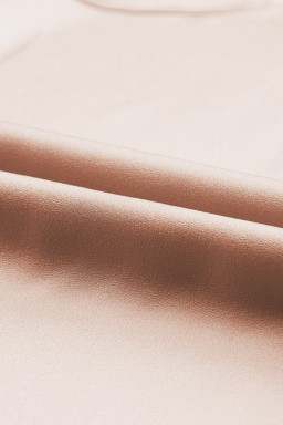 Smoke Gray Smocked Dolman Sleeve Satin Blouse