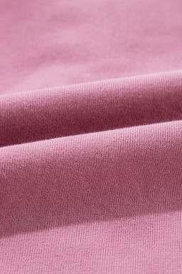 Phalaenopsis Zip Up Stand Collar Ribbed Thumbhole Sleeve Sweatshirt