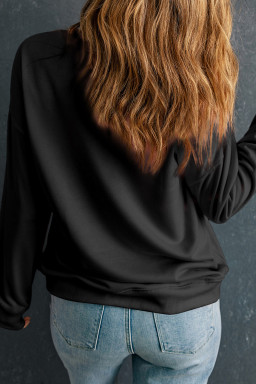 Black Christmas Santa Baby Crewneck Plus Size Sweatshirt