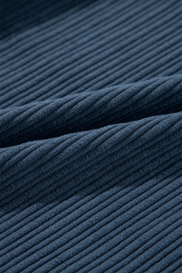 Real Teal Plain Pocketed Loose Fit Corduroy Overalls