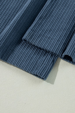 Real Teal Plain Pocketed Loose Fit Corduroy Overalls