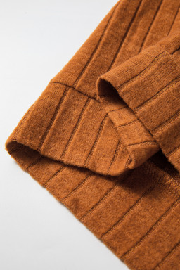 Cinnamon Floral Patchwork Raglan Sleeve Ribbed Top