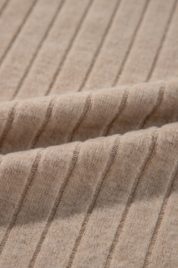 Parchment Floral Patchwork Raglan Sleeve Ribbed Blouse