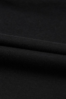 Black GAME DAY Rugby Sequin Tassel Cropped Sweatshirt