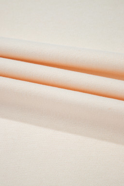 Beige Leopard Patchwork Sleeve Split Plus Size Sweatshirt