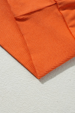 Russet Orange Tinsel Game Day Drop Shoulder Sweatshirt