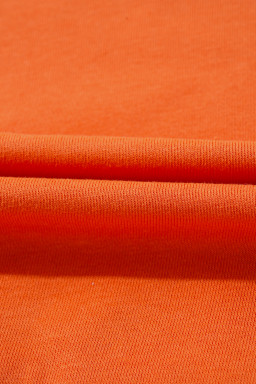 Russet Orange Tinsel Game Day Drop Shoulder Sweatshirt