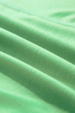 Blue Green Colorblock Drop Sleeve Round Neck Top