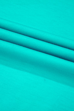 Sky Blue Floral Color Block Long Sleeve Top