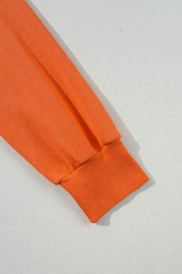 Russet Orange Tinsel Game Day Drop Shoulder Sweatshirt